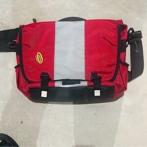 Timbuk2 Stylish Red and Gray Messenger Bag